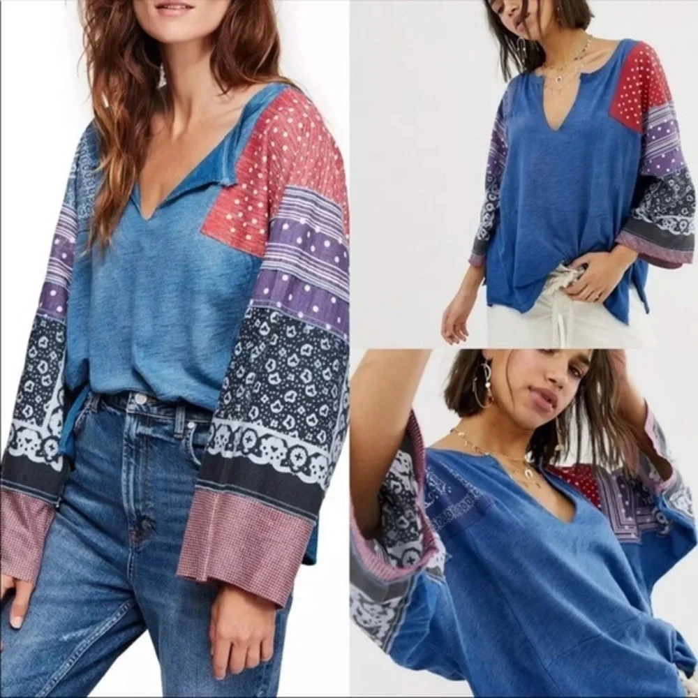 NWOT Free People Oversized Top - Picture 1 of 7